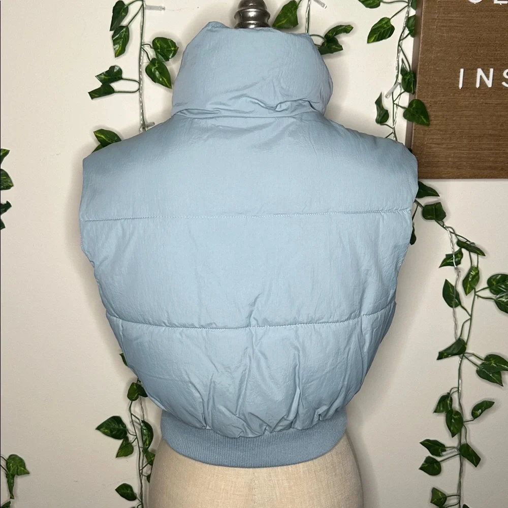 Garage Mini Puff Cropped Puffer Vest Teal - Picture 4 of 7